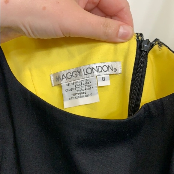 Maggie London fit and flare little black dress cocktail party dress size 8 - Picture 5 of 5